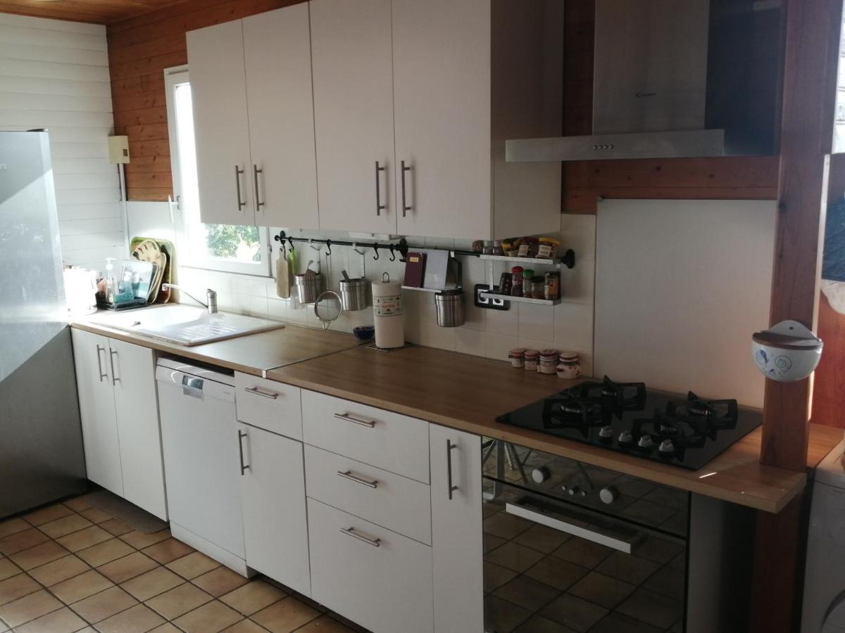 Maison Familiale En Bois Avec Piscine, Proche Du Bassin 居让梅斯特拉 外观 照片