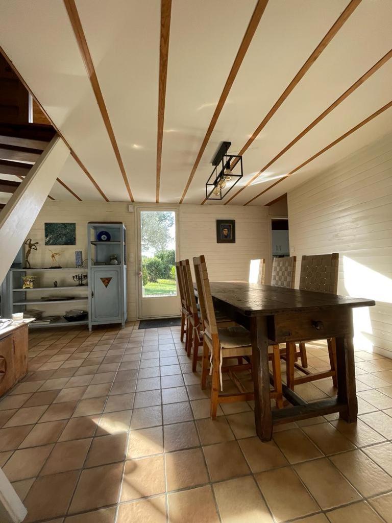 Maison Familiale En Bois Avec Piscine, Proche Du Bassin 居让梅斯特拉 外观 照片